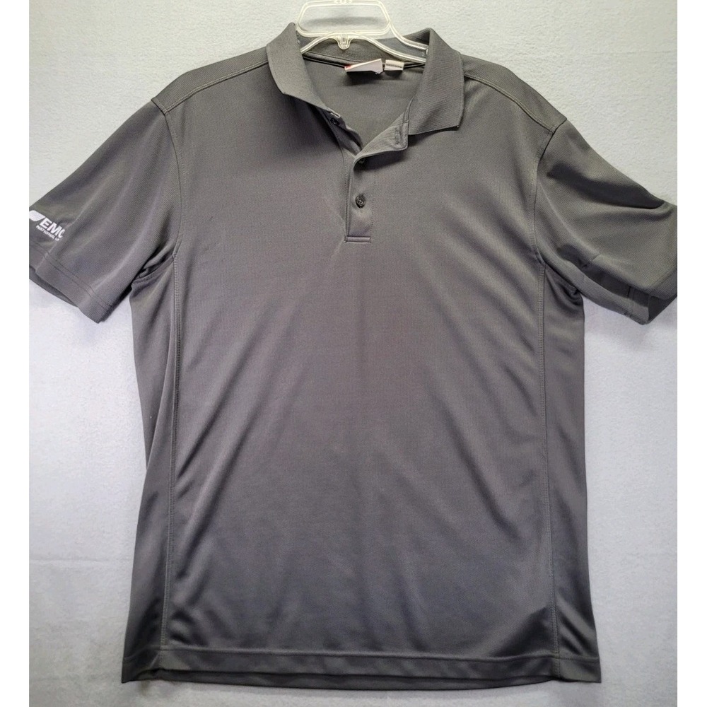 Clique Polo Shirt Mens‎ Large Gray Charge Active Golf Casual Logo